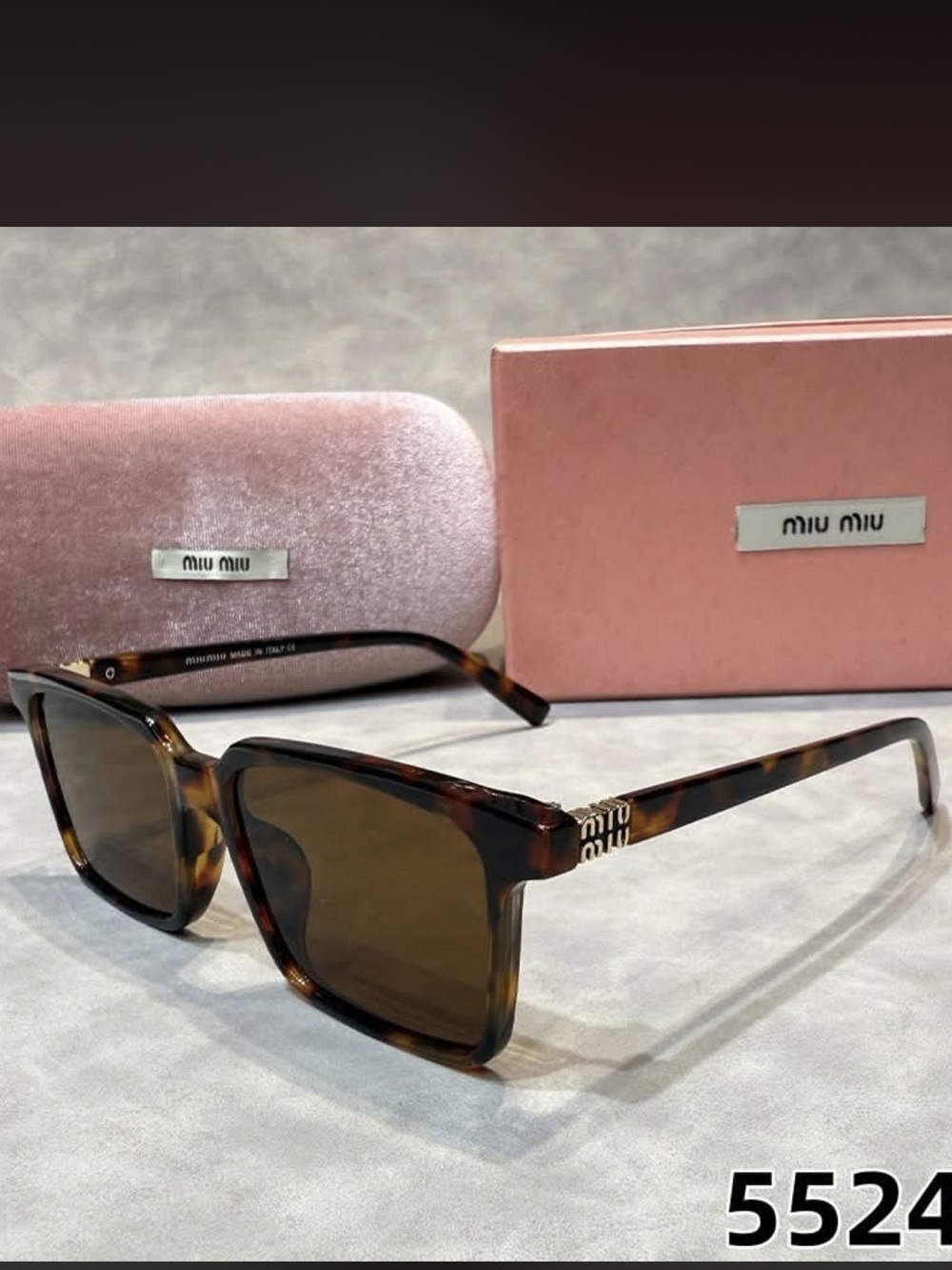 Brown Tortoiseshell Square Sunglasses selling as unbranded
